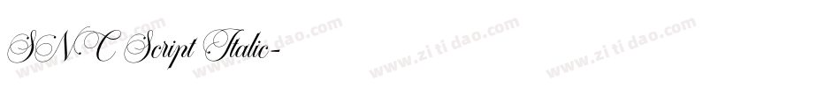 SNC Script Italic字体转换